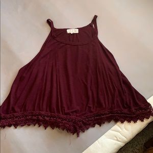 Burgundy Crop top